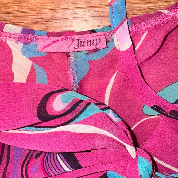 Jump Cami Pink and Blue Swirl Top - Picture 2 of 3